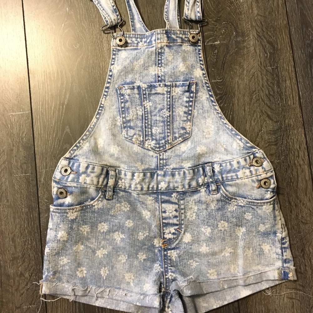 Abercrombie kids girls overalls shorts